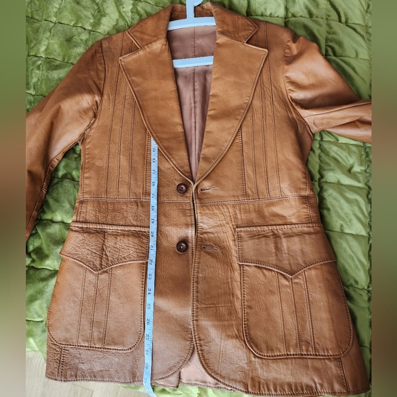 Vintage Pioneer Wear Leather Blazer - sz 38 - Picture 5 of 12